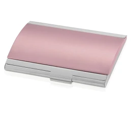 Визитница «Смит», розовый/серебристый