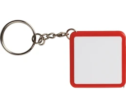 Брелок-рулетка, 1 м., белый/красный