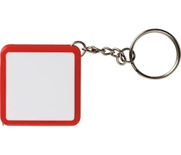 Брелок-рулетка, 1 м., белый/красный