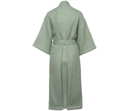 Халат вафельный женский Boho Kimono, зеленая мята