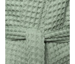 Халат вафельный женский Boho Kimono, зеленая мята