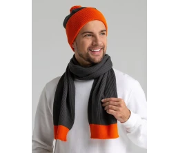 Шапка Snappy, темно-серый (антрацит) с оранжевым