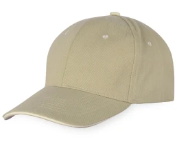 Бейсболка "New Castle F" 6-ти панельная, оливковый/натуральный
