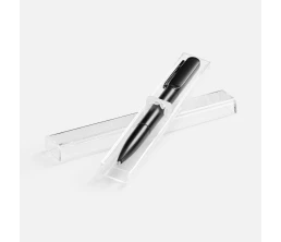 Ручка шариковая Lucenti с подсветкой логотипа, в футляре, черная