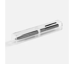 Ручка шариковая Lucenti с подсветкой логотипа, в футляре, черная