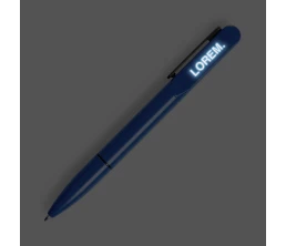 Ручка шариковая Lucenti с подсветкой логотипа, в футляре, синяя
