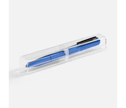 Ручка шариковая Lucenti с подсветкой логотипа, в футляре, синяя