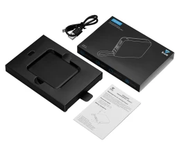 Внешний аккумулятор со встроенным кабелем USB-C «Дэнси», 5000 мАч, черный