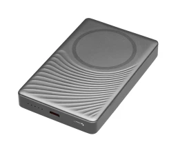 Магнитный беспроводной внешний аккумулятор, QC/PD «Сёрф», 10000 мАч, серый