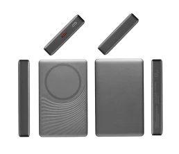 Магнитный беспроводной внешний аккумулятор, QC/PD «Сёрф», 10000 мАч, серый