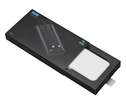 Внешний аккумулятор со встроенными кабелями «Фрэйм», 10000мач, белый