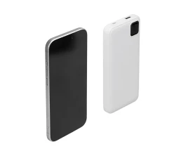 Внешний аккумулятор со встроенными кабелями «Фрэйм», 10000мач, белый