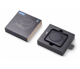 Магнитный беспроводной внешний аккумулятор c подсветкой лого «Энчант», 10000 мАч, черный