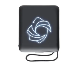 Магнитный беспроводной внешний аккумулятор c подсветкой лого «Энчант», 10000 мАч, черный