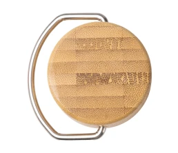 Термобутылка «Нобук» из переработанной нержавеющей стали, с бамбуковой крышкой, темно-зеленый