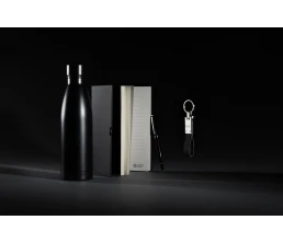 Термобутылка Swiss Peak в комплекте с блокнотом, ручкой и брелком