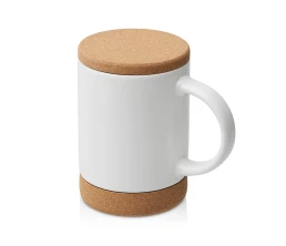 Кружка 450 мл с пробковым дном с крышкой 