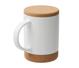 Кружка 450 мл с пробковым дном с крышкой 
