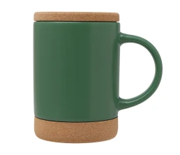 Кружка 450 мл с пробковым дном с крышкой 