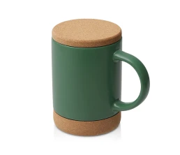 Кружка 450 мл с пробковым дном с крышкой 