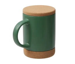 Кружка 450 мл с пробковым дном с крышкой 