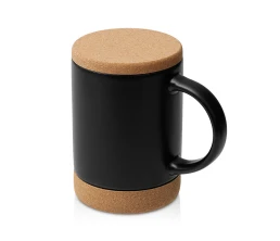 Кружка 450 мл с пробковым дном с крышкой 