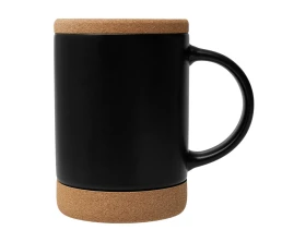 Кружка 450 мл с пробковым дном с крышкой 