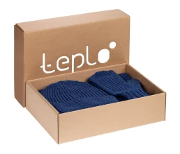 Набор Nordkyn с шарфом, синий меланж