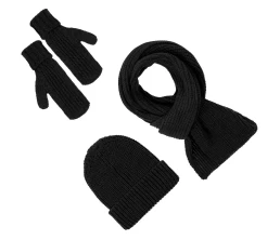 Набор Nordkyn Full Set с шарфом, черный