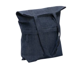 Сумка из переработанной джинсовой ткани «Кирк» с передним карманом на молнии