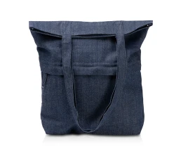 Сумка из переработанной джинсовой ткани «Кирк» с передним карманом на молнии