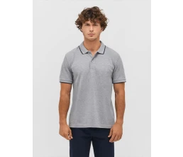 Рубашка поло унисекс Palermo, темно-синяя с белым