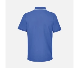 Рубашка поло унисекс Palermo, ярко-синяя с белым