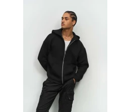 Толстовка унисекс на молнии Jelo, черная