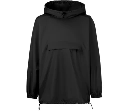 Дождевик-анорак Hard Work, укороченный, черный, единый размер