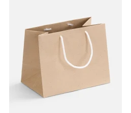 Пакет бумажный Stor, неокрашенный с белыми ручками