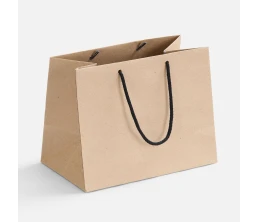 Пакет бумажный Stor, неокрашенный с черными ручками