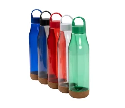 Бутылка Basti с пластиковым корпусом и пробковым дном, прозрачный