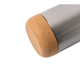 Бутылка Basti с пластиковым корпусом и пробковым дном, черный