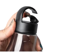 Бутылка Basti с пластиковым корпусом и пробковым дном, черный