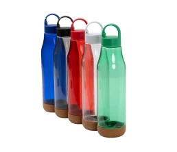 Бутылка Basti с пластиковым корпусом и пробковым дном, королевский синий