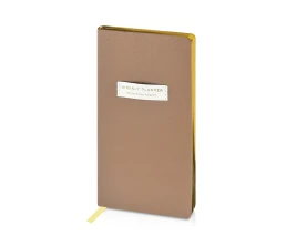 Еженедельник недатированный А6 "Total beige" с нашивкой, бежевый