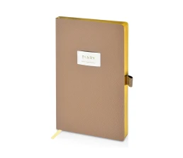 Ежедневник недатированный А5 "Total beige" с нашивкой, бежевый