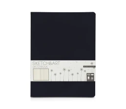 Скетчбук "Sketch & Art" в мягком переплете 178х230 мм, 32 л. бежевой бумаги 100 г/м2, черный