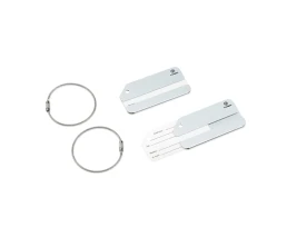 Бирка для багажа TORBER, серебристый, 8,0 х 4,0 см, алюминиевый сплав