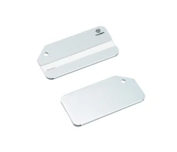 Бирка для багажа TORBER, серебристый, 8,0 х 4,0 см, алюминиевый сплав