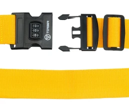 Ремень для чемодана Torber, желтый, 182 х 5 см