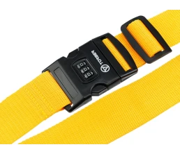 Ремень для чемодана Torber, желтый, 182 х 5 см