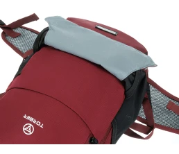 Туристический рюкзак TORBER КЕМПИНГ, бордовый, полиэстер, 26 х 48 х 12 см
