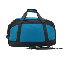 Сумка спортивная TORBER, синий/черный, полиэстер, 52 х 25 х 30 см